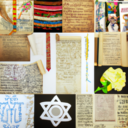 A collage of various Ketubah styles from different Jewish communities