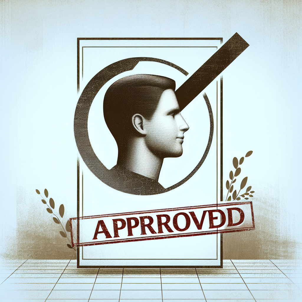 תמונה של חותמת אישור מעל פרופיל מוכר